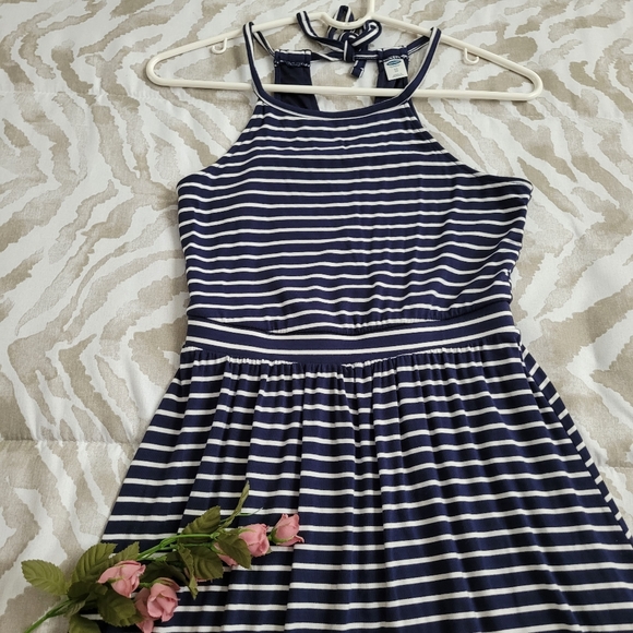 Xs - Old Navy - Maxi striped dress Navy blue white - Picture 10 of 14